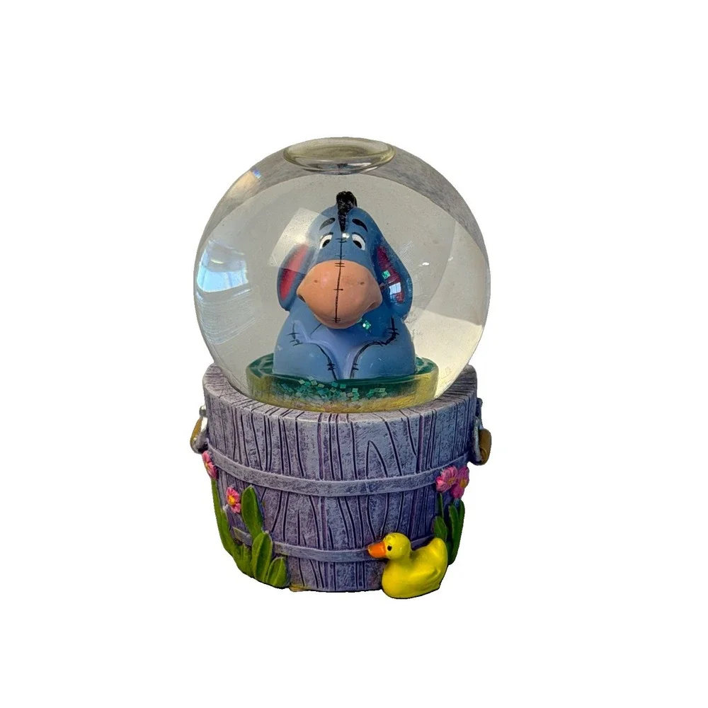 Disney Winnie the Pooh Eeyore In Wash Bucket Snow Globe